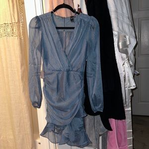 Blue dress long sleeve size xs